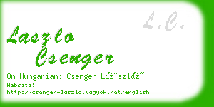 laszlo csenger business card